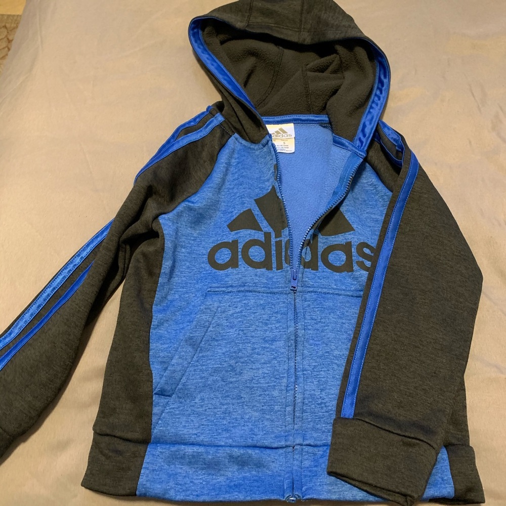 Adidas full zip jacket for boys size 5